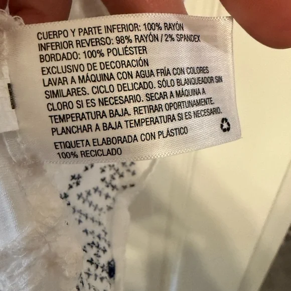 Knox Rose Boho Short Sleeve Embroidered White Blouse - Picture 13 of 16